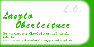 laszlo oberleitner business card
